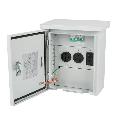 electric power distribution box|temporary power outlet panel.